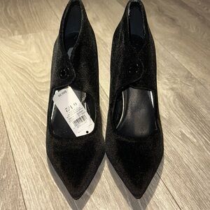 Ann Taylor Black Velvet Heels